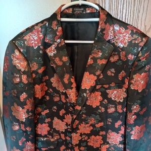 Coofandy, XL Men's Blazer, Black, Red & Gold